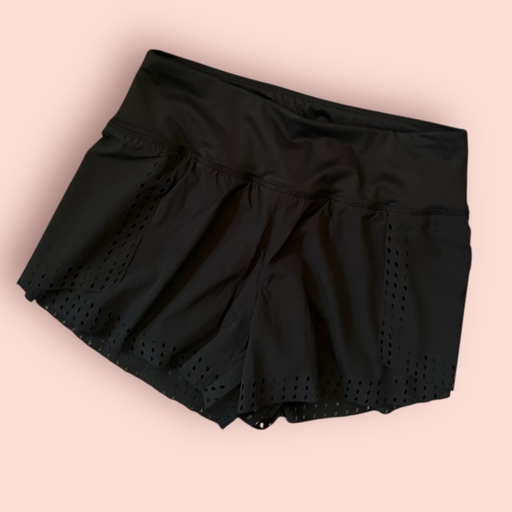 Fila Women’s Double Layer Running Shorts | Black | Size S - Picture 2 of 3